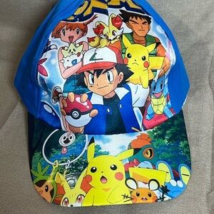 Pokémon Kids Cap with Pikachu & Ash Graphic - Blue